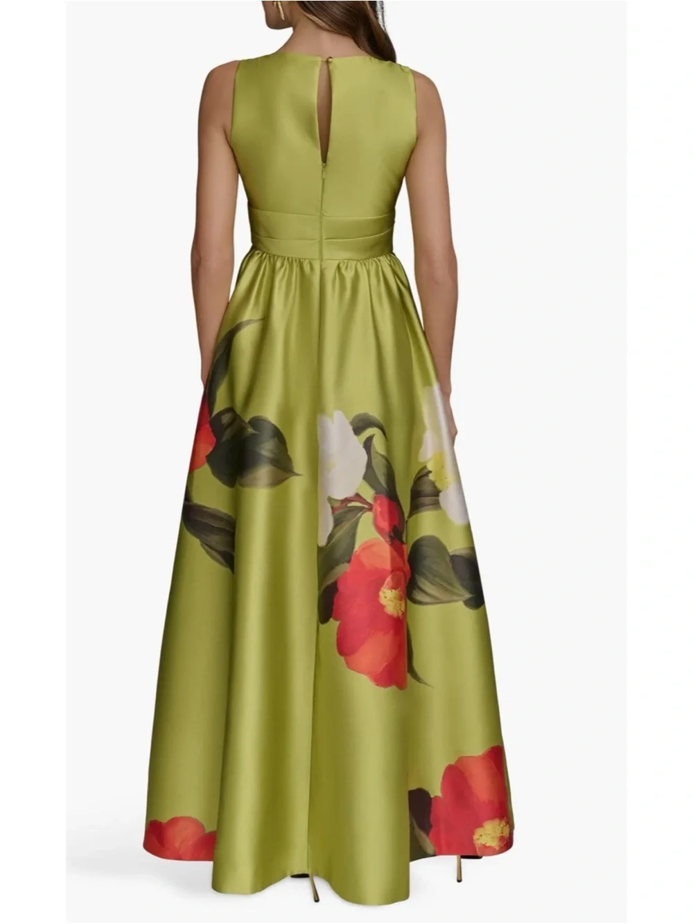 NWT Donna Karen New York Floral Print Sleeveless A Line Summer Citro Dress 4